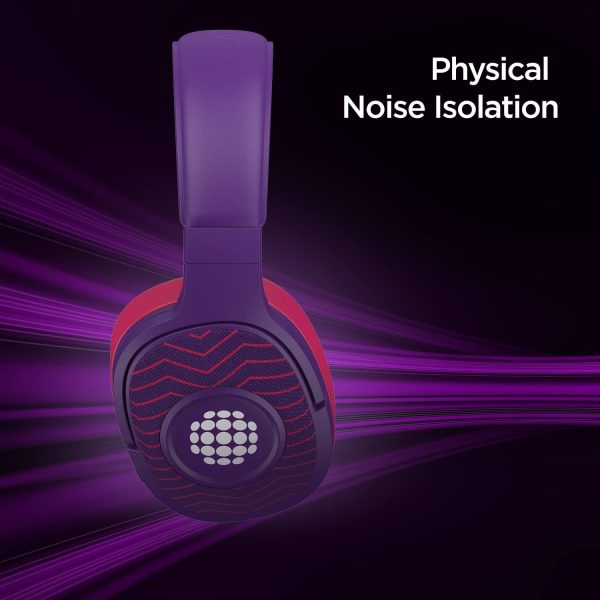 boAt Rockerz 558 Sunburn Edition with 50MM Drivers, 20 Hours Playback, Physical Noise Isolation and Soft Padded Earcups Over Ear Wireless Headphone(Techno Purple)