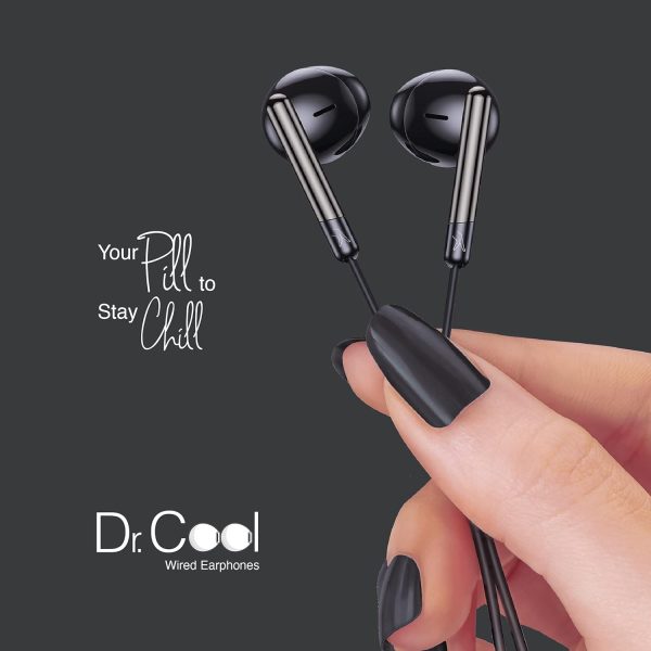 FINGERS Dr. Cool Wired Earphones (Ear-shaped Dual Tone Earbuds | Golden L Pin Connector)