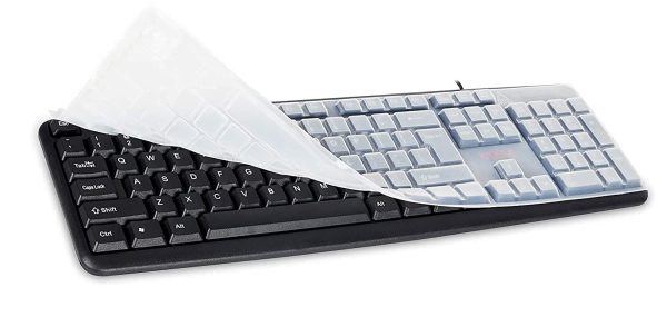 IVoomi Hero IV-104K USB Wired Keyboard Black with Protecter Skin Cover