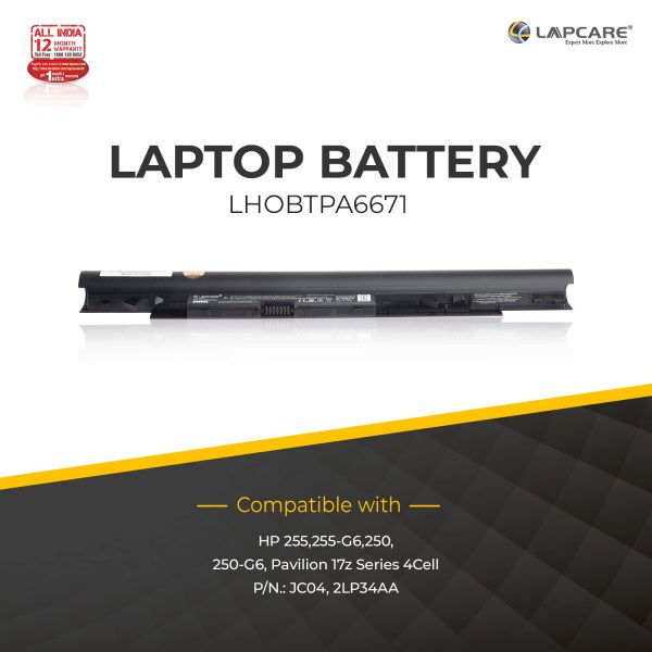 Lapcare JC03 JC04 Laptop Battery for Hp 15-BS 15-BW 17-BS Notebook PC Series fits 17-bs067cl 17-bs049dx 17-bs011dx 15-bs015dx 15-bs212wm 15-bw011dx Spare 919701-850 TPN-W129 Battery