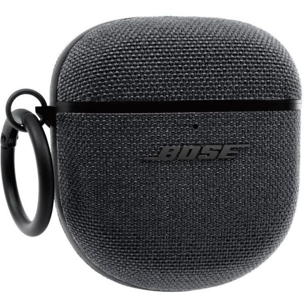 Bose QuietComfort Earbuds II Bundle with Textile Case for Carrying Case, Wireless, Bluetooth, World's Best Noise Cancelling In-Ear Headphones with Personal Noise Cancellation, Black