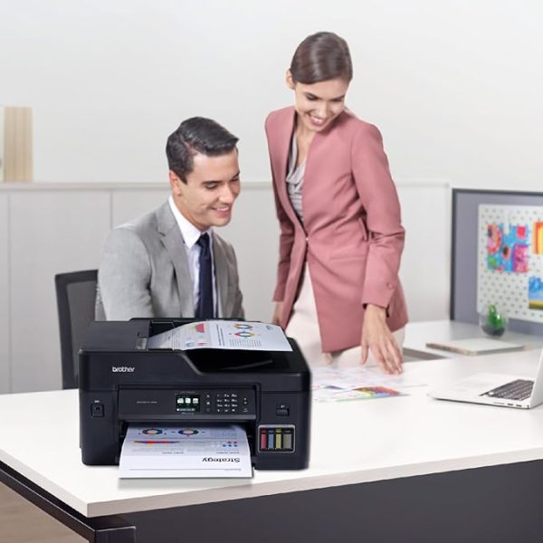 Brother MFC-T4500DW A3 Ink Tank Printer, Multifunction Print Scan Copy Fax, Auto Duplex, ADF, WiFi WiFi Direct LAN USB, Print Up to 6500 Pages in Black & 5000 in Color Each for(CMY), Free Installation