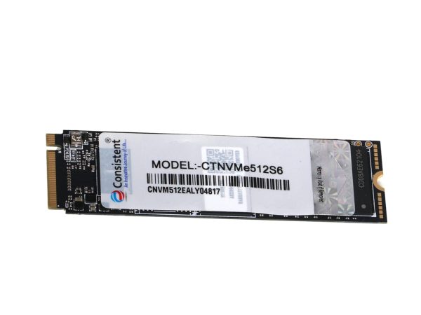 Consistent 512 GB NVMe PCIe M.2 SSD 2280, 3D NAND with SLC Cache, Up to 2200MB/s, 5 Years Warranty