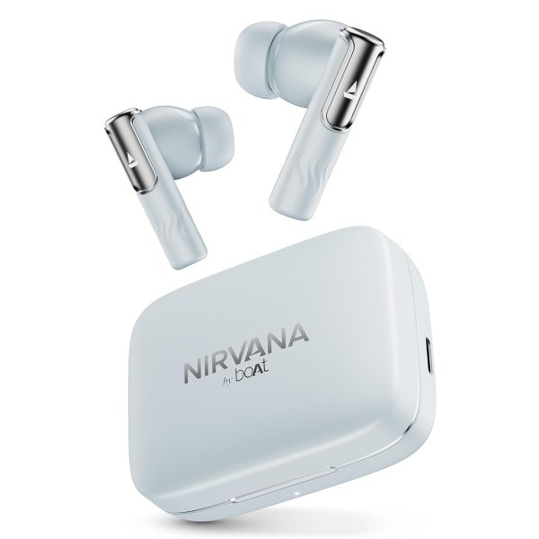 boAt Newly Launched Nirvana Ivy Truly Wireless in Ear Earbuds w/ 50dB Hybrid Active Noise Cancellation, 360º Spatial Audio, Dynamic Head Tracking,Hearables App Support & 50hrs Playback(Quartz Cyan)