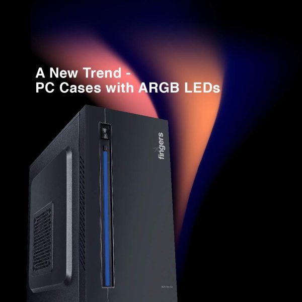 Fingers RGB-Flow India's First Micro ATX PC C2 Fashion Computer Case Cabinet with ARGB LEDs