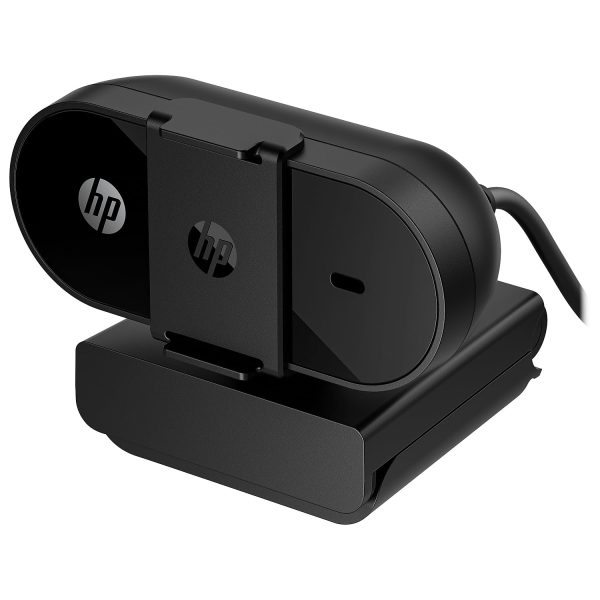 HP 320 FHD Webcam 1080 Full HD 30fps - Plug and Play Setup, Wide-Angle View for Video Calling on Skype, Zoom, Microsoft Teams and Other Apps/ 1 Year Warranty (53X26AA),Black