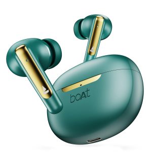 boAt Airdopes 141 ANC TWS in-Ear Earbuds w/ 32 dB ANC, 42 Hrs Playback, 50ms Low Latency Beast Mode, IWP Tech, Quad Mics with ENx, ASAP Charge & IPX5(Green)