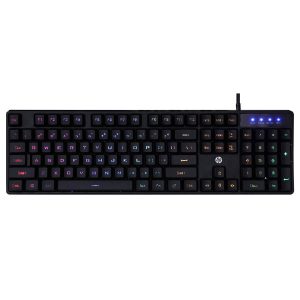 HP K300 Backlit Membrane Wired Gaming Keyboard with Mixed Color Lighting, 4 LED Indicators, Matte Finish Double Injection Key Caps and Windows Lock Key / 3 Years Warranty(4QM95AA)