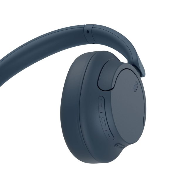 Sony WH-CH720N, Wireless Over-Ear Active Noise Cancellation Headphones with Mic, up to 35 Hours Playtime, Multi-Point Connection, App Support, AUX & Voice Assistant Support for Mobile Phones (Blue)