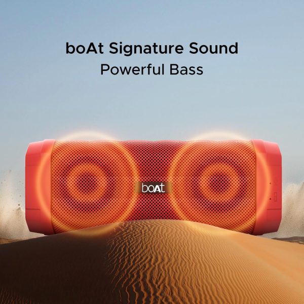 boAt Stone 650 10W Bluetooth Speaker with Upto 7 Hours Playback, IPX5 and Integrated Controls (Red)