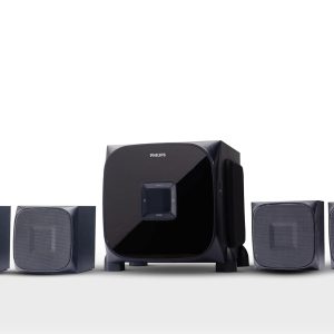 Philips Audio SPA8170B 4.1Ch 100W Bluetooth Multimedia Speaker with Rich Bass, Multi-Connectivity Option with Supporting USB, Optical, Aux-in for Easy Connection (Black)