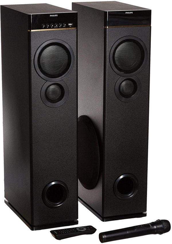 PHILIPS Audio Spa9080B Bluetooth Multimedia Tower Speakers (Black)