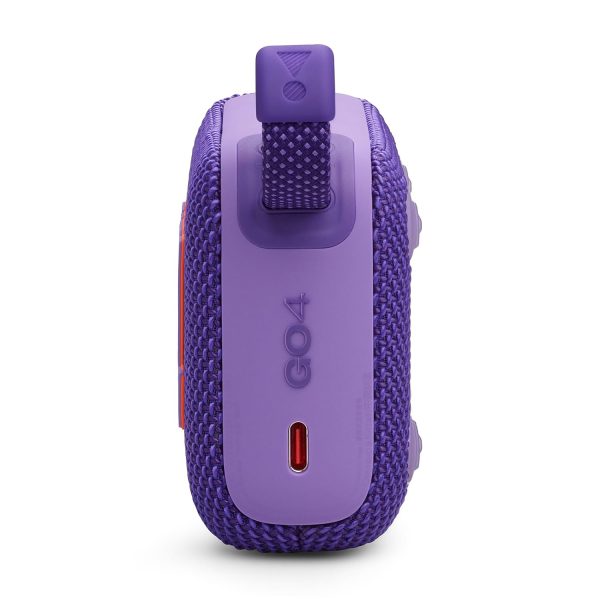 JBL Go 4, Wireless Ultra Portable Bluetooth Speaker, Pro Sound, Vibrant Colors, Water & Dust Proof, Type C (without Mic, Purple)