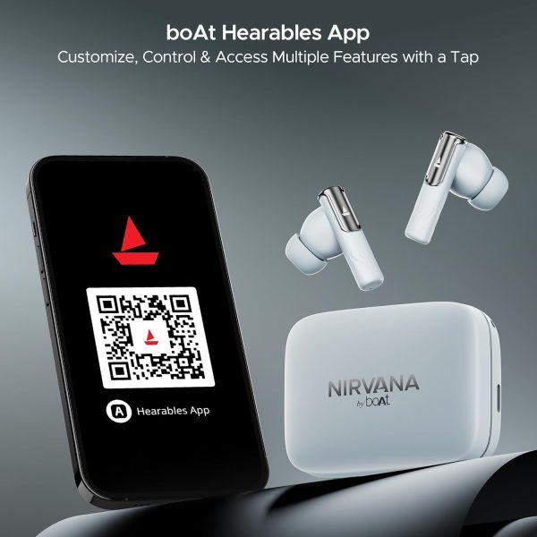 boAt Newly Launched Nirvana Ivy Truly Wireless in Ear Earbuds w/ 50dB Hybrid Active Noise Cancellation, 360º Spatial Audio, Dynamic Head Tracking,Hearables App Support & 50hrs Playback(Quartz Cyan)