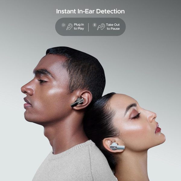 boAt Newly Launched Nirvana Ivy Truly Wireless In Ear Earbuds w/ 50dB Hybrid Active Noise Cancellation, 360º Spatial Audio, Dynamic Head Tracking,Hearables App Support & 50hrs Playback(Gunmetal White)