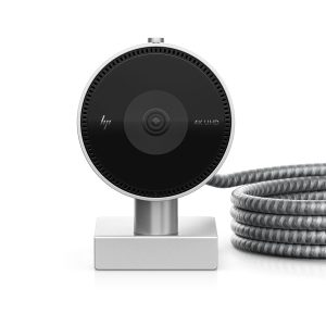 HP 950 4K UHD 720p HD 60 FPS Webcam with Auto Focus & Auto framing/Inbuilt Privacy Shutter/ 360 Swivel/Silver and Black