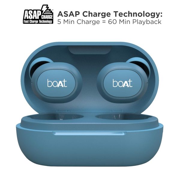 boAt Airdopes 171 in Ear Bluetooth True Wireless Earbuds with Upto 13 Hours Battery, IPX4, Bluetooth v5.0, Dual Tone Finish with Mic (Mysterious Blue)