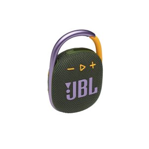 JBL Clip 4, Wireless Ultra Portable Bluetooth Speaker, Pro Sound, Integrated Carabiner, Vibrant Colors with Rugged Fabric Design, Dust & Waterproof, Type C (without Mic, Green)