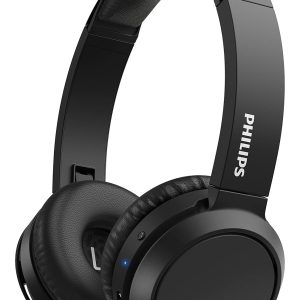 Philips Audio TAH4205XTBK/00 Bluetooth 5.0, Bass Booster, Quick Charging Upto 29H Playtime, 32mm Driver, Compact Folding Design Bluetooth Wireless On Ear Headphones with Mic (Black)