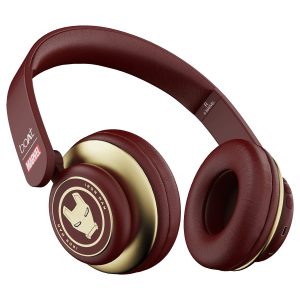 boAt Rockerz 450 Iron Man Edition Bluetooth Wireless On Ear Headphones with mic, 15 Hours Battery, 40mm Drivers, Padded Ear Cushions, Easy Access Controls and Voice Assistant(Stark Red)