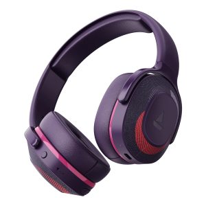 boAt Rockerz 425 Bluetooth Wireless On Ear Headphones Signature Sound, ENx Tech, ASAP Charge, 25H Playtime, Bluetooth V5.2, Dual Pairing with Mic(Techno Purple)