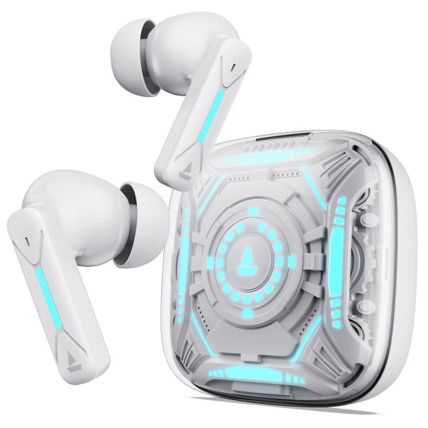 boAt Newly Launched Immortal Airspeed Pro Truly Wireless in- Ear Earbuds w/ 32dB ANC, Beast™ Mode with 40ms Latency, 40hrs Playback, 4 Mics with ENx™, Premium ID w/LEDs & ASAP™ Charge(White Sabre)