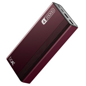 Boat Energyshroom Energyshroom PB401 20000 mAh 22.5W Fast Charging Power Bank (4X Output Ports, Supports Android, iPhone, Tablets, Earbuds, etc.) (Wine Red)