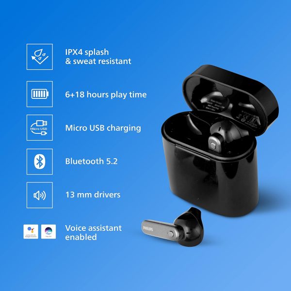 About this item Secure, comfortable fit IPX4 splash and sweat resistant Smart pairing, automatically find your Bluetooth device Easily wake your phone's voice assistant Quick reconnect to your phone when you open the case