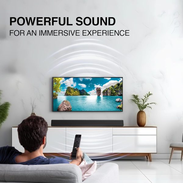 PHILIPS TAB7007 2.1 CH 240W Dolby Digital Plus Bluetooth Soundbar V5.3 with Extra bass, Wireless subwoofer, Multi-Connectivity Option with Supporting USB, HDMI, AUX & Remote Control (Black)