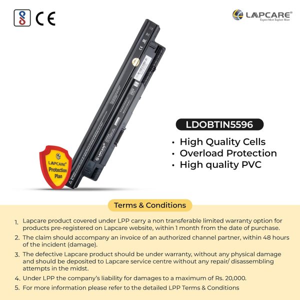 Lapcare MR90Y Battery Compatible with Dell Inspiron 3521 3721 5521 5721 14-3421 14-3437 14R-5421 14R-5437 17 Latitude14 3000 3540 Series XCMRD PN 0MF69 N121Y G35K4 MK1R0 VR7HM