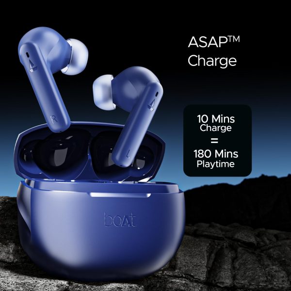 boAt Airdopes 170 TWS Earbuds with 50H Playtime, Quad Mics ENx™ Tech, Low Latency Mode, 13mm Drivers, ASAP™ Charge, IPX4, IWP™, Touch Controls & BT v5.3(Tranquil Blue)