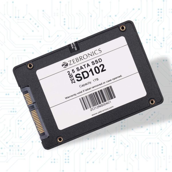 ZEBRONICS SD102 2.5" 1TB SSD, SATA III, 550MB/s Data Speed, Ultra Low Power, Silent Operation, S.M.A.R.T. Technology and Thermal Management