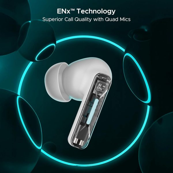 boAt Newly Launched Immortal Airspeed Pro Truly Wireless in- Ear Earbuds w/ 32dB ANC, Beast™ Mode with 40ms Latency, 40hrs Playback, 4 Mics with ENx™, Premium ID w/LEDs & ASAP™ Charge(White Sabre)