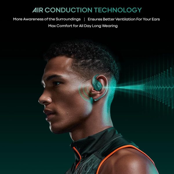 boAt Newly Launched Airdopes Progear Open Ear Ear Buds W/Air Conduction Technology, 4 Mics W/Ai-Enx, 100Hrs Playback, 15Mm Drivers, Secure Fit,Beast Mode W/ 40Ms Latency,ASAP Charge(Sporty Green)