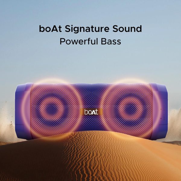 boAt Stone 650 10W Bluetooth Speaker with Upto 7 Hours Playback, IPX5 and Integrated Controls (Blue)