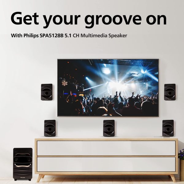 PHILIPS Audio SPA5128B 5.1 CH 40W Bluetooth Multimedia Speakers (Black)