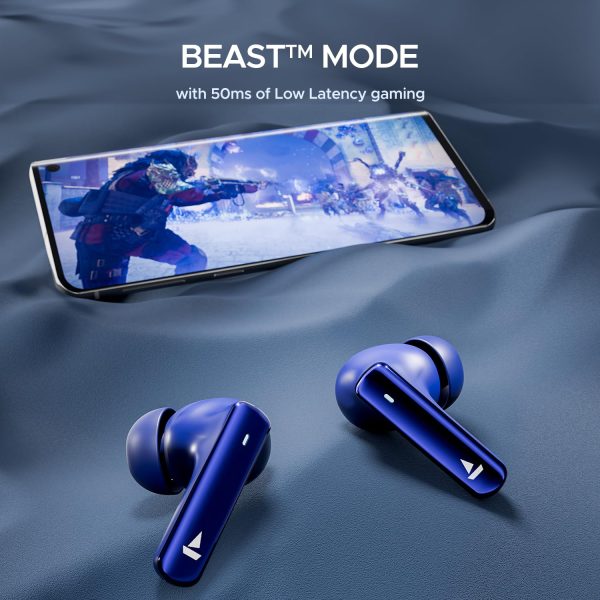 boAt Airdopes 121 Pro Plus w/ 100 Hours Playtime, 4 Mics w/ENx, 50ms Low-Latency Beast Mode, ASAP™ Charge, LED Indicator,IWP Tech, BT v5.3 & IPX5 Truly Wireless in Ear Ear Buds, Ear Buds TWS (Blue)