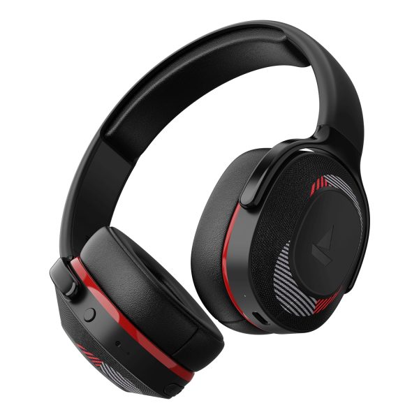 boAt Rockerz 425 Bluetooth Wireless On Ear Headphones Signature Sound, ENx Tech, ASAP Charge, 25H Playtime, Bluetooth V5.2, Dual Pairing with Mic(Fiery Red)