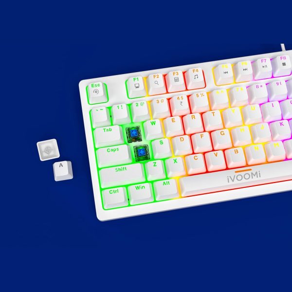 iVOOMi Keyboard Tucker Mechanical switches | BIS Approved |13 Rainbow Backlight |25 Anti-Ghosting Keys |Windows Lock Function | Volume Knob | Compatible with Win/Mac/Linux | 1-Year Warranty