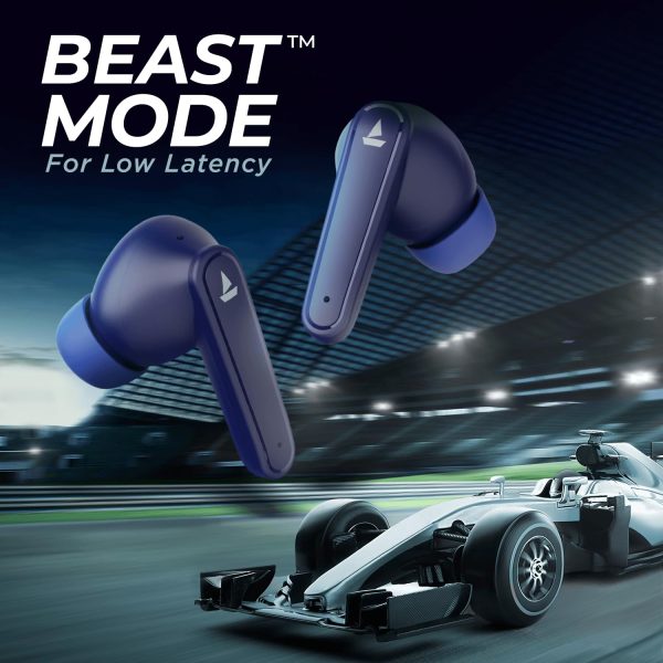 boAt Airdopes 115 in Ear TWS Earbuds with ENx & Beast Mode, Upto 24 Hrs Playback and ASAP Charge(Furious Blue)