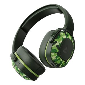 boAt Rockerz 425 Bluetooth Wireless On Ear Headphones Signature Sound, ENx Tech, ASAP Charge, 25H Playtime, Bluetooth V5.2, Dual Pairing with Mic(Army Green)