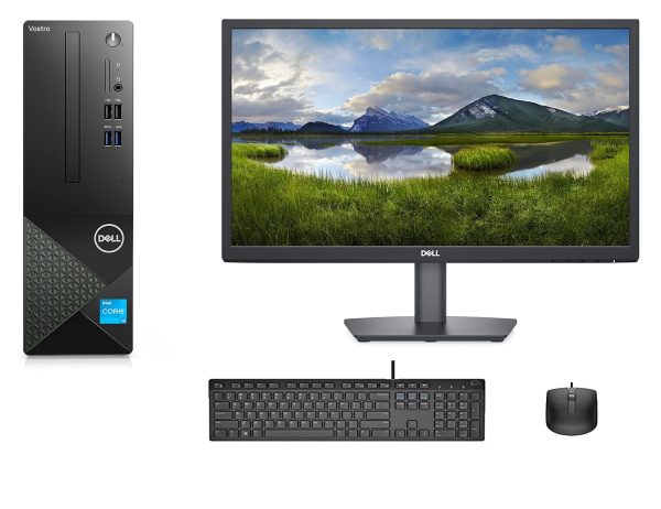 Dell Vostro 3710 Sff-Intel Core i3 12th Gen || 8 GB DDR4 || 1 TB + 256 GB SSD || Windows 11 Home with Office 2021 || E2220H 21.5" Monitor || Without DVD Drive || 4 Years Onsite Warranty (Black)