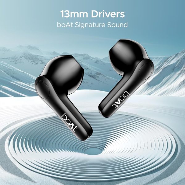 boAt Airdopes Atom 81 Pro TWS in Ear Earbuds W/ 100Hrs of Playtime, 4 Mics with Enx, Beast Mode with 50Ms Low Latency, 13Mm Drivers, Iwp Tech, ASAP Charge(Obsidian Noir), Black