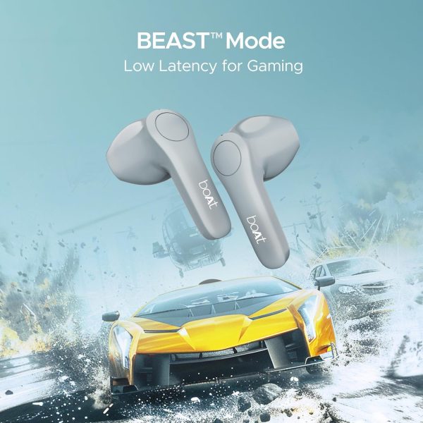 boAt Airdopes Atom 81 Pro Truly Wireless in Ear Ear Buds W/ 100Hrs of Playtime, 4 Mics with Enx, Beast Mode with 50Ms Low Latency, 13Mm Drivers, Iwp Tech, ASAP Charge(Slate Fusion),Grey