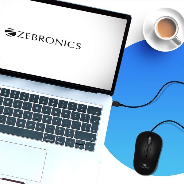 ZEBRONICS Zeb Sprint USB Optical Mouse That Comes with an Ergonomic Build and Three Buttons and is a high Precision one with 1200 DPI