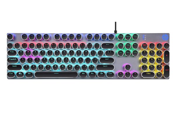 HP GK400Y Mechanical Gaming Keyboard/Light Sync Backlit/Auto-Sleep Mode/RGB Colour/Full-Size Mechanical Keyboard