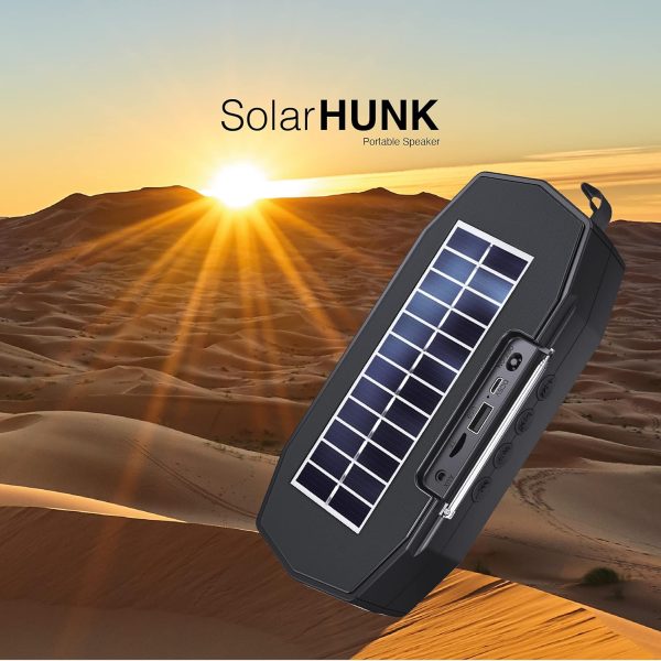 FINGERS SolarHunk Wireless Bluetooth Portable Speaker (Black)