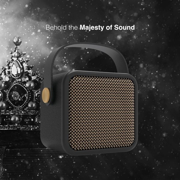 FINGERS SoundKing Portable Speaker with Magnificent Sound & Bold bass (Bluetooth® | FM Radio | MicroSD | USB | AUX, 12-Hour Playtime, Free Carry Strap, Built-in Mic) - Rich Black