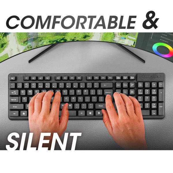 Zebronics JUDWAA 541 USB Keyboard and Mouse Combo for Computers & Laptops with 1200 DPI, 1.3 Meter Cable, Retractable Stand, Comfortable Usage, Silent Typing and Matte Finish (Black)