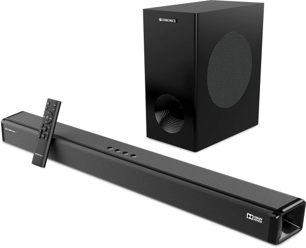 Zebronics ZEB-JUKE BAR 9800 DWS PRO DOLBY ATMOS Bluetooth Home Theater Soundbar With Digital Wireless Subwoofer Supporting 4K HDR, USB, AUX, Optical, 3xHDMI & Remote Control. (450 Watt, 2.1.2 Channel)